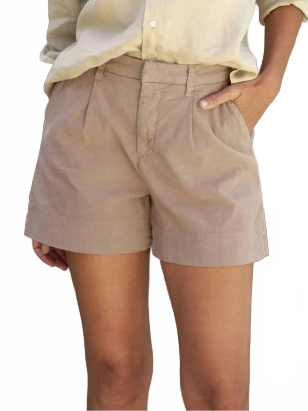 Frank & Eileen Waterford Linen Blend Walking Shorts Tiramisu Brown Tan 10